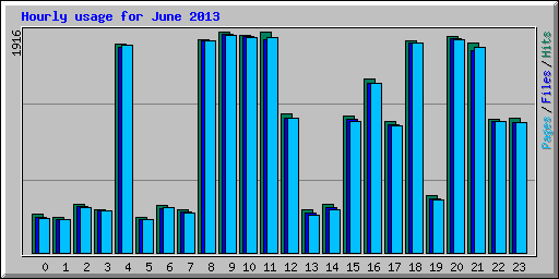 Hourly usage for June 2013