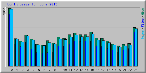 Hourly usage for June 2015