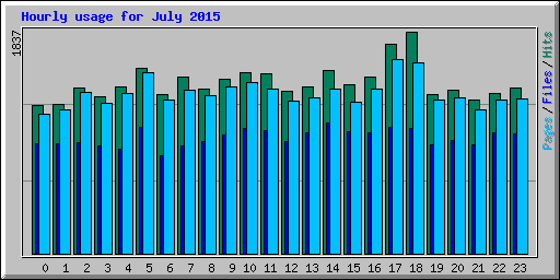 Hourly usage for July 2015