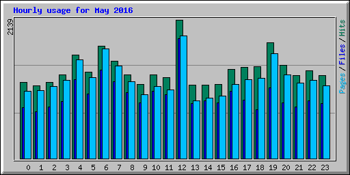 Hourly usage for May 2016