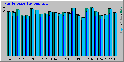 Hourly usage for June 2017