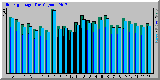 Hourly usage for August 2017