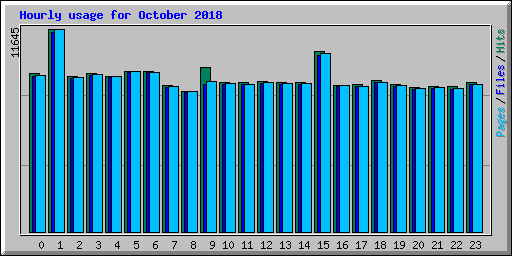 Hourly usage for October 2018