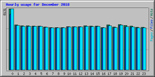 Hourly usage for December 2018