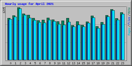 Hourly usage for April 2021