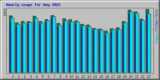 Hourly usage for May 2021