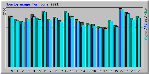 Hourly usage for June 2021