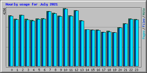 Hourly usage for July 2021