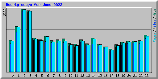 Hourly usage for June 2022