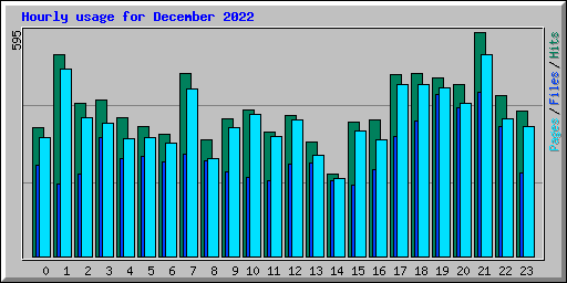 Hourly usage for December 2022