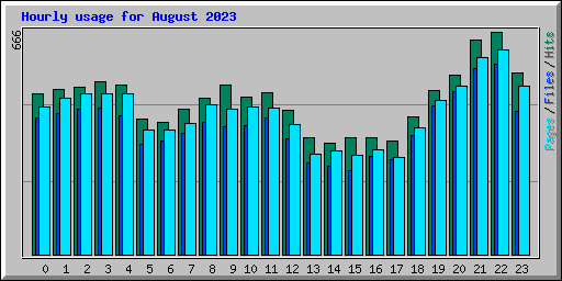 Hourly usage for August 2023