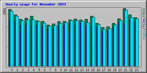 Hourly usage for November 2023