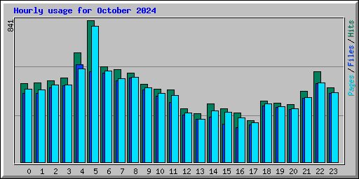 Hourly usage for October 2024