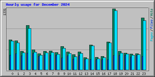 Hourly usage for December 2024