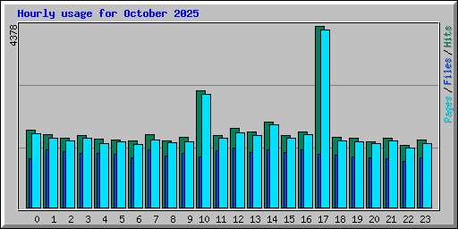 Hourly usage for October 2025